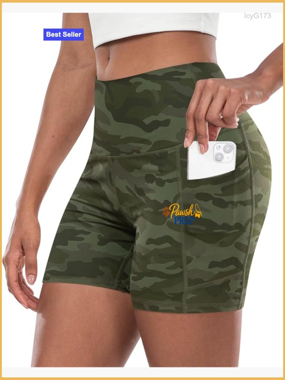 High Waist Biker Yoga Shorts with Pockets 5 Inch Workout Spandex Athletic